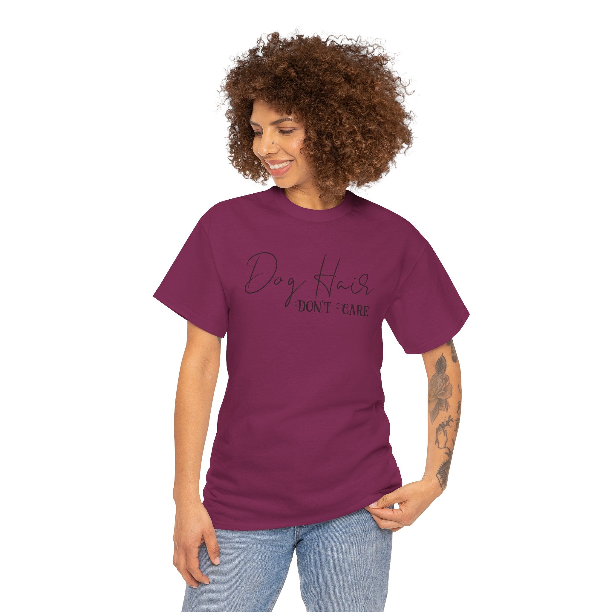 Dog Hair Don’t Care Tee | Funny Dog Lover Shirt | Cr8tive Designs