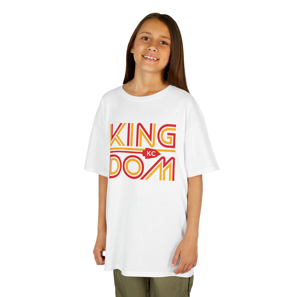 KC Kingdom Arrowhead Youth T-Shirt | Football Fan Youth Apparel Tee | Cr8tive Designs