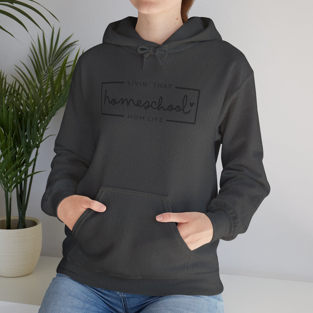 Homeschool Mom Hoodie — Cozy "Homeschool" Script Pullover for Parents