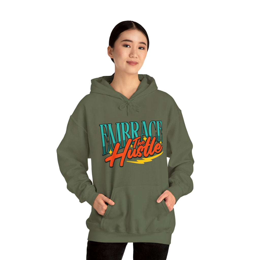 Embrace the Hustle | Bold Retro Motivational Hoodie | Cr8tive Designs