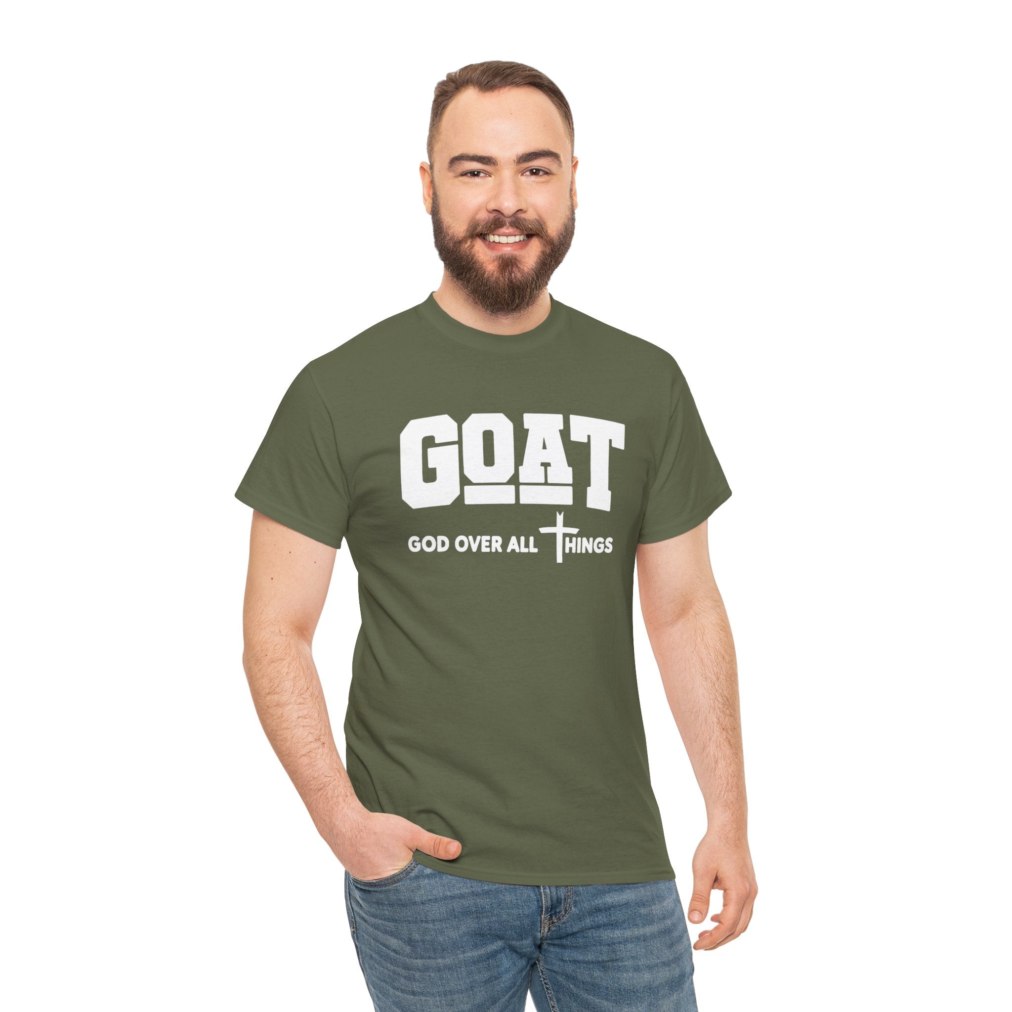 GOAT Over All Things | Faith-Inspired Graphic Tee | Cr8tive Designs