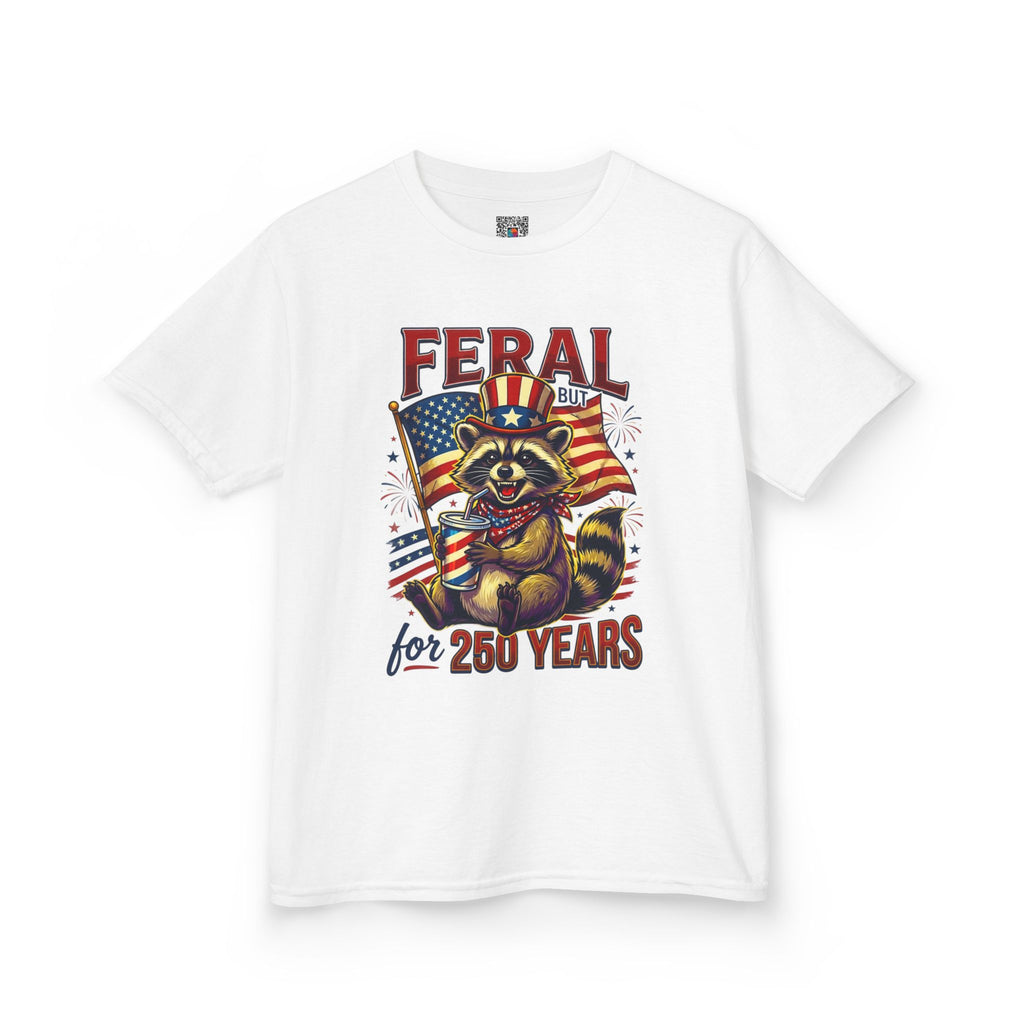 Kids Feral for 250 Years Tee | Patriotic Wildlife Graphic Design | Cr8tive Designs