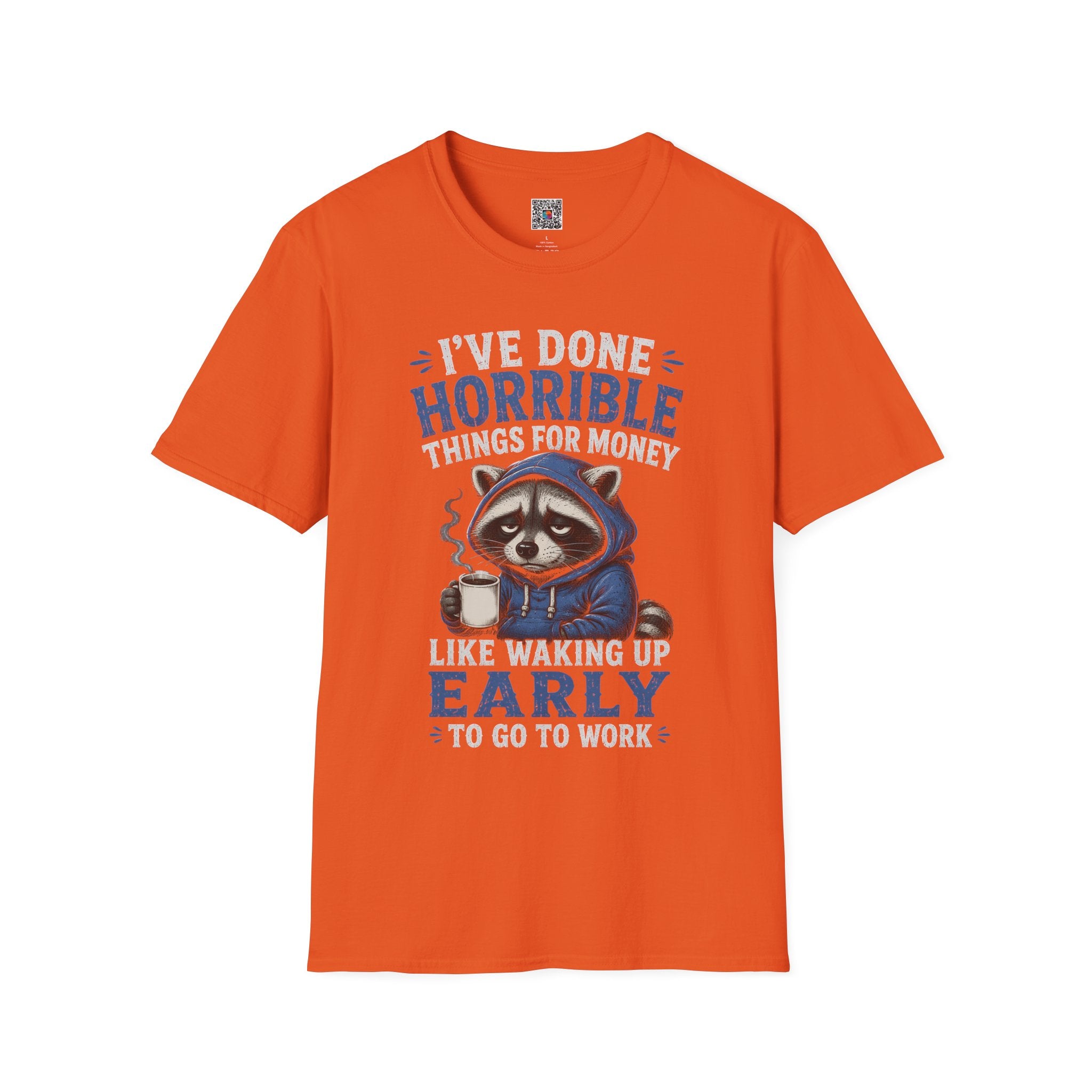 I've Done Horrible Things For Money Raccoon T-Shirt | Funny Sarcastic Graphic | Cr8tive Designs