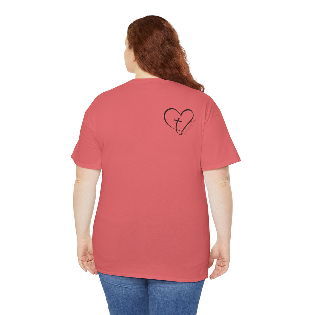 Heart & Cross Tee — Minimal Faith Graphic T-Shirt