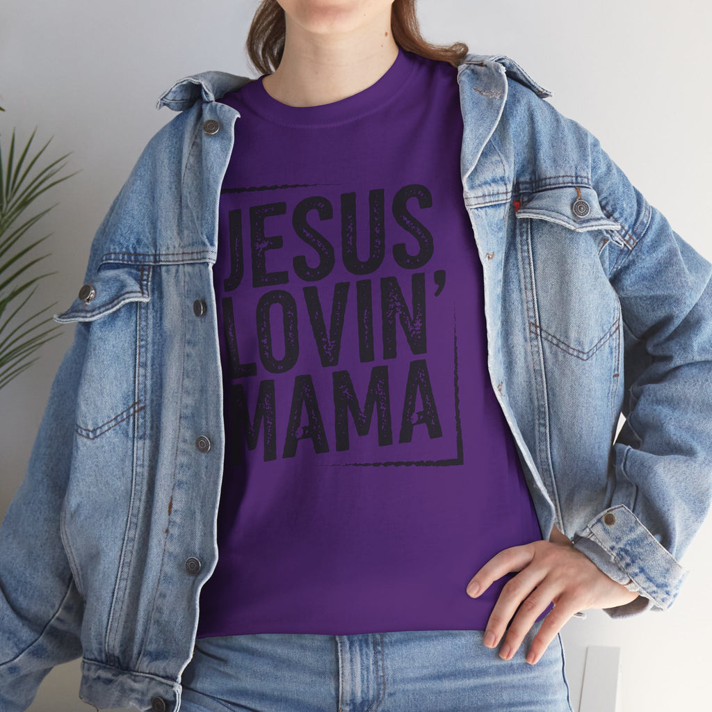 Jesus Lovin Mama Graphic Tee – Christian Mom Shirt, Faith-Based Mama Tee, Religious Gift | Cr8tive Designs