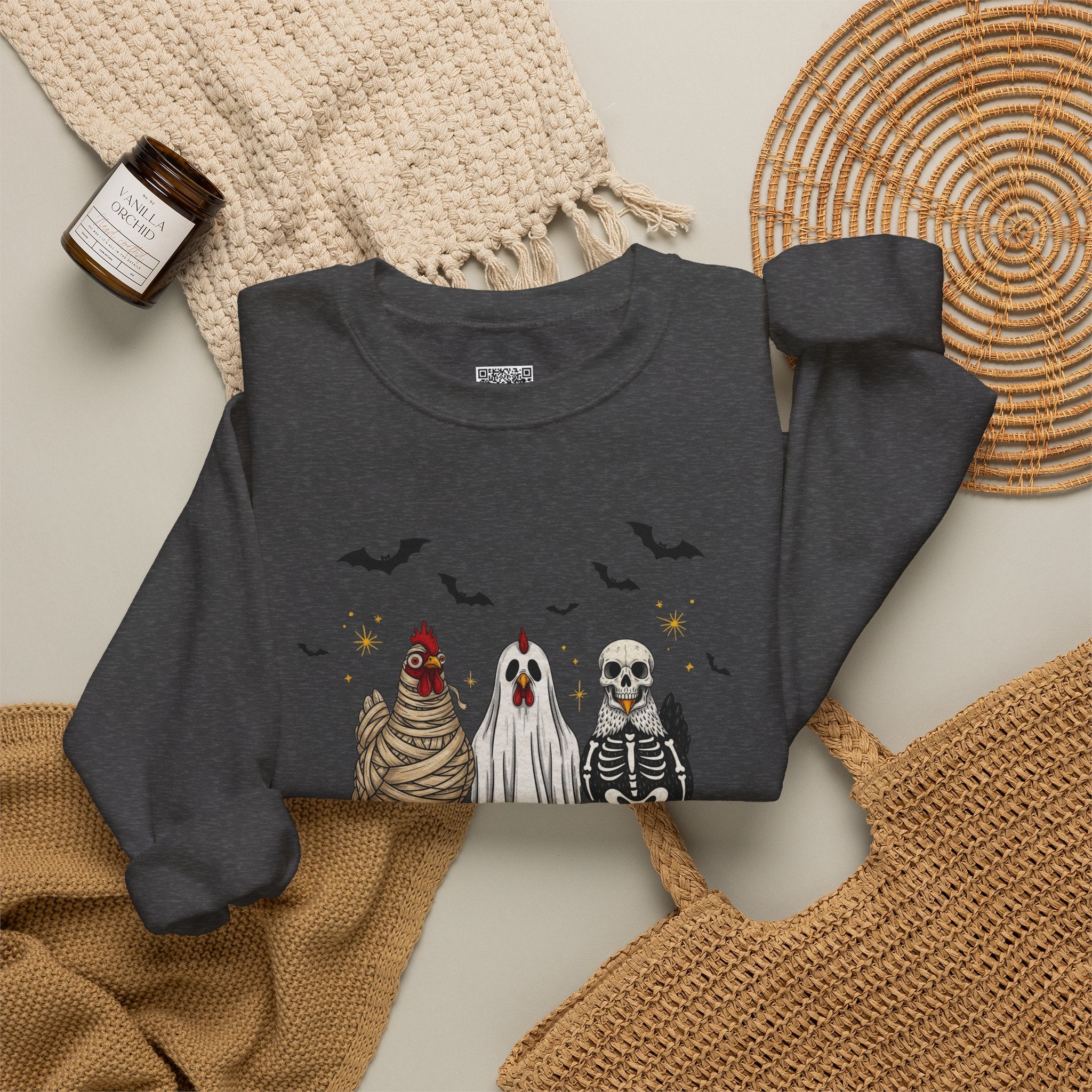 Halloween Chicken Costume Sweatshirt | Funny Spooky Season Crewneck | Cr8tive Designs