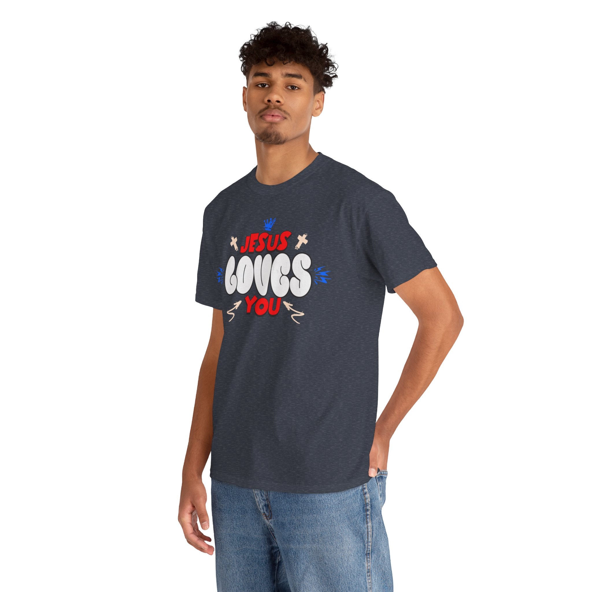 Jesus Loves You T-Shirt | Christian Faith Graphic Tee | Cr8tive Designs