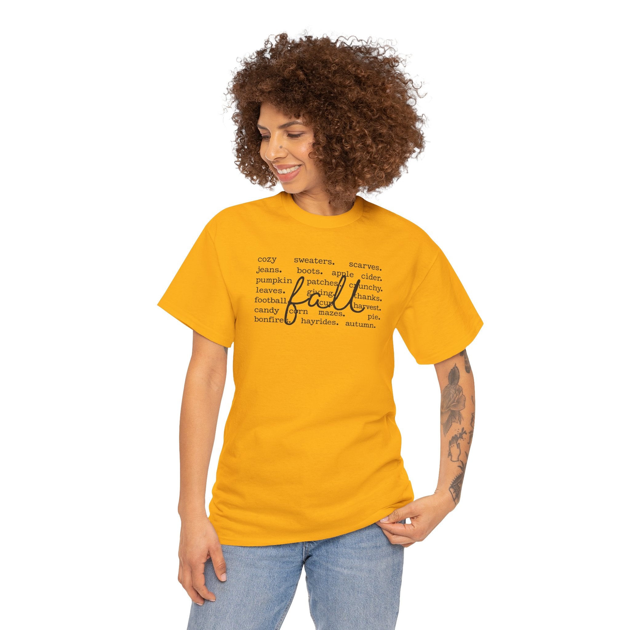 Everything Fall Favorites Tee | Cozy Autumn Word Art Shirt | Cr8tive Designs