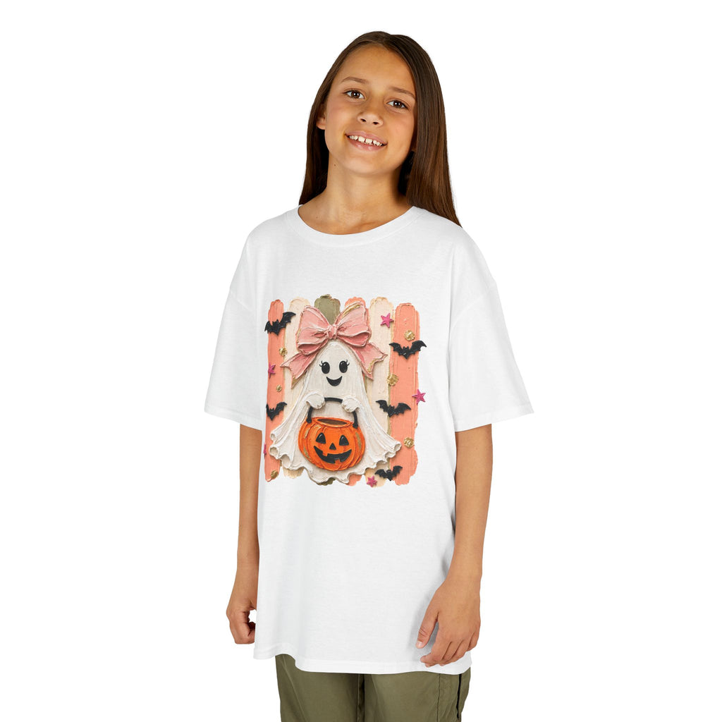 Cute Bow Ghost T-Shirt | Spooky Cute Halloween Tee | Cr8tive Designs