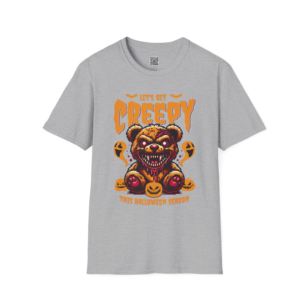 Let's Get Creepy Halloween T-Shirt | Scary Teddy Horror Graphic Tee | Cr8tive Designs
