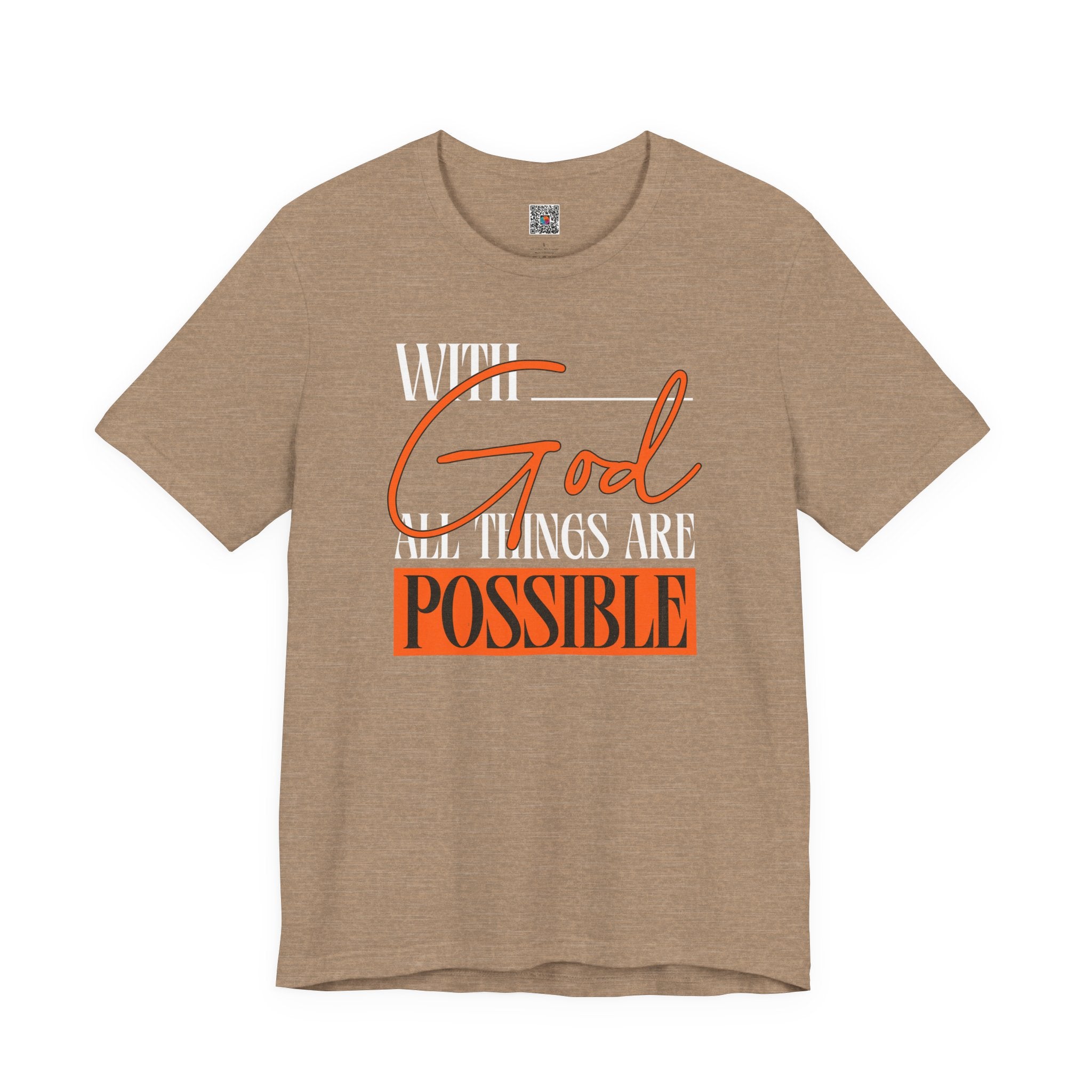 Inspirational 'With God All Things Are Possible' Graphic Tee| Cr8tive Designs