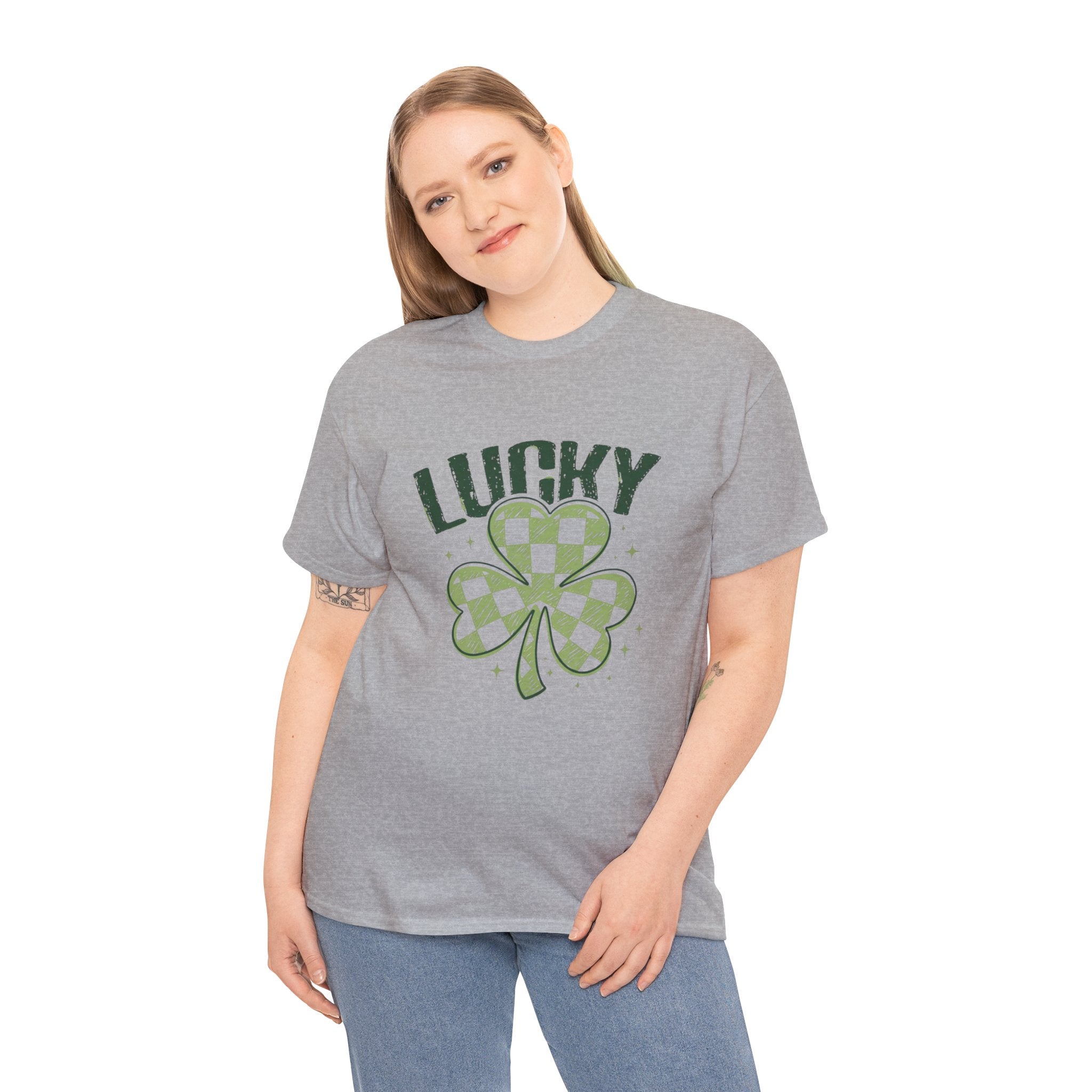 Lucky Checkerboard Shamrock T‑Shirt