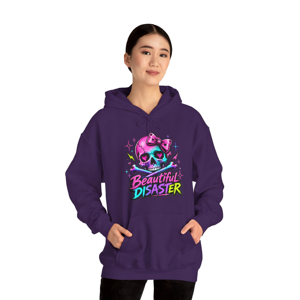Beautiful Disaster | Colorful Edgy Skull Hoodie | Cr8tive Designs