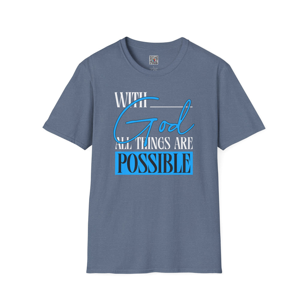 God All Things Are Possible T-Shirt — Inspirational Christian Faith Tee| Cr8tive Designs