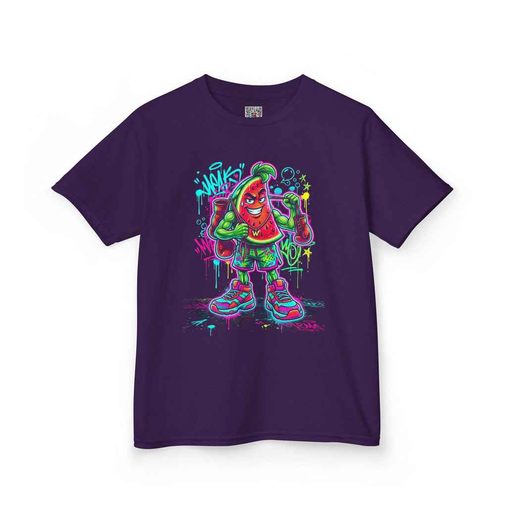Kids Tee | Neon Graffiti Hot Sauce Character Graphic | Cr8tive Designs