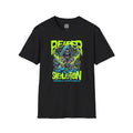 Reaper Skeleton Graphic Tee | Neon Skull Horror T-Shirt for Fans of Dark Streetwear | Cr8tive Designs