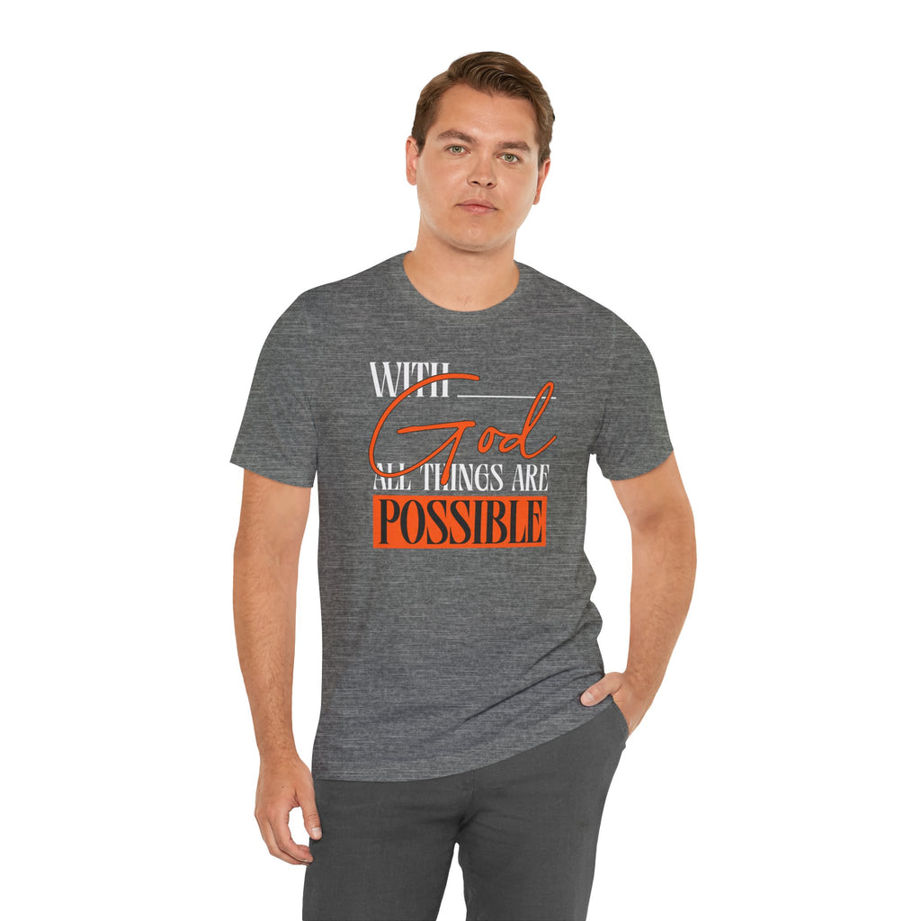 Inspirational 'With God All Things Are Possible' Graphic Tee| Cr8tive Designs