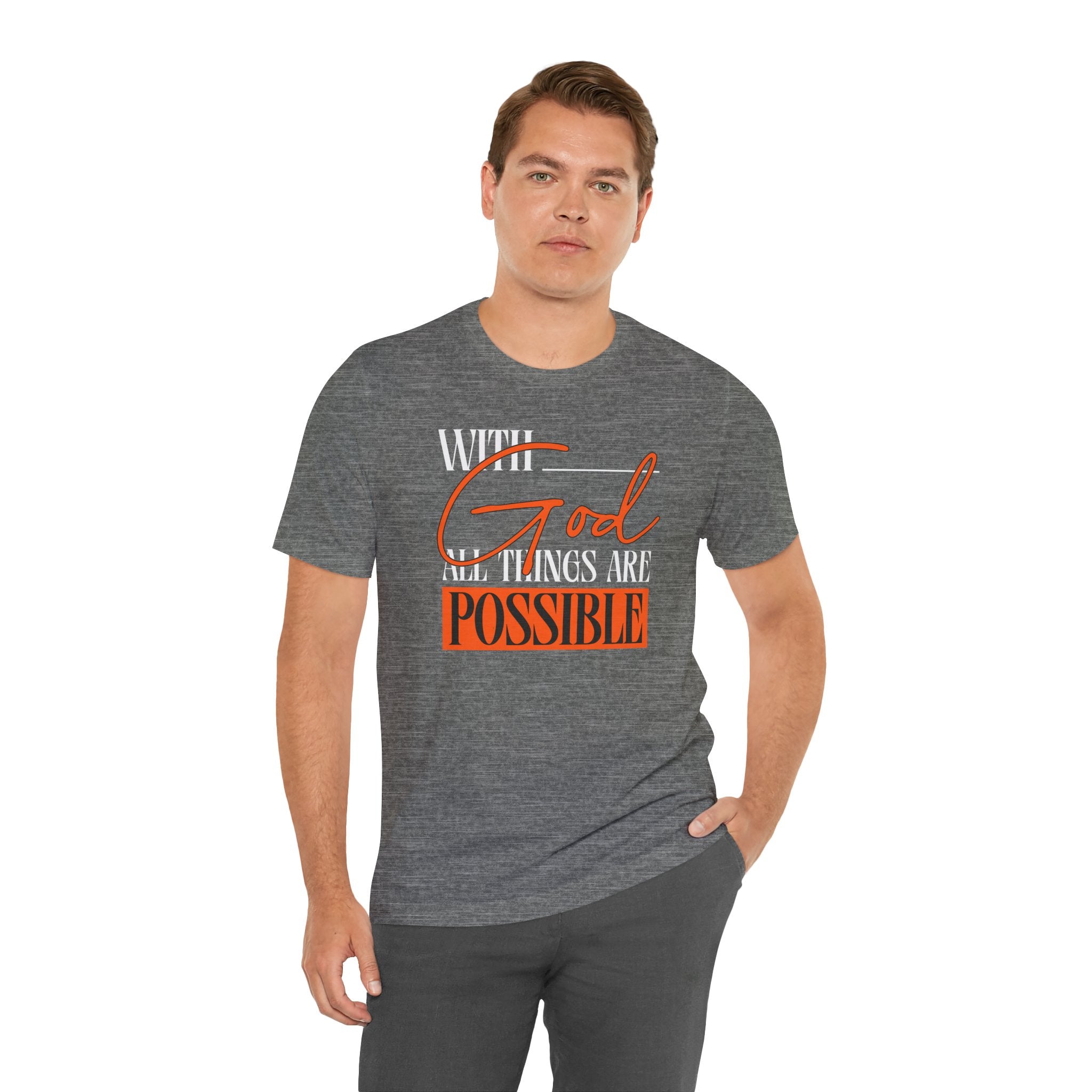 Inspirational 'With God All Things Are Possible' Graphic Tee| Cr8tive Designs