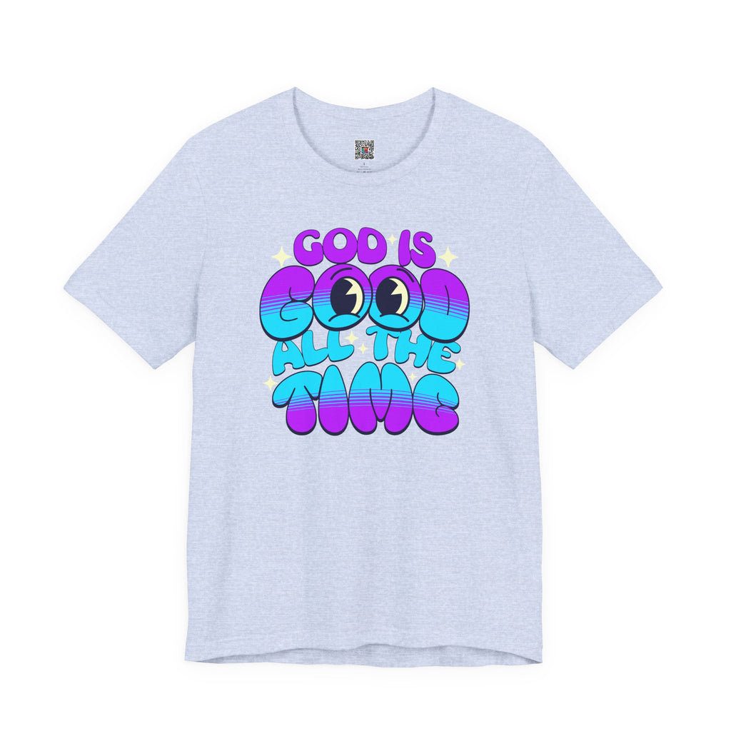 God Is Good All The Time T-Shirt | Retro Bubble Faith Tee | Cr8tive Designs