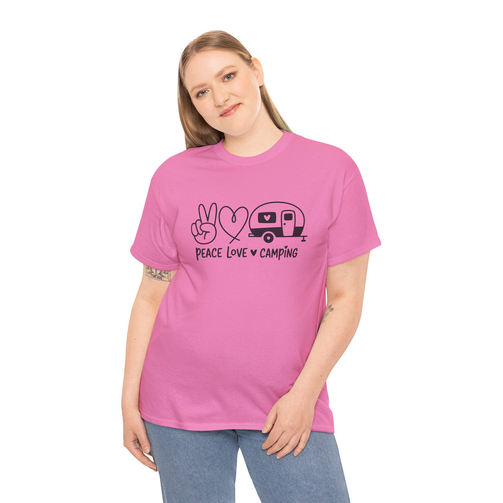 Peace Love Camping | Retro Camper Graphic Tee | Cr8tive Designs