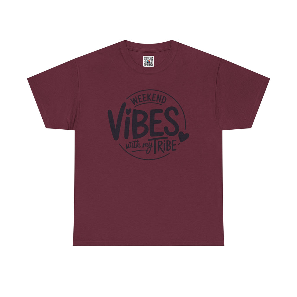 Weekend Vibes Graphic T-Shirt – Retro Positive Quote Tee | Cr8tive Designs