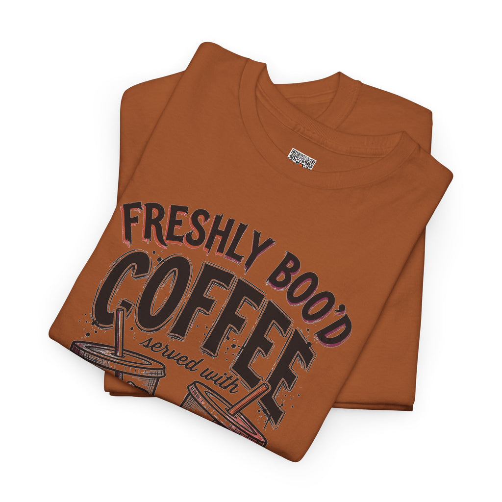 Freshly Boo'd Coffee Tee | Spooky Scream & Sugar Graphic T-Shirt | Cr8tive Designs