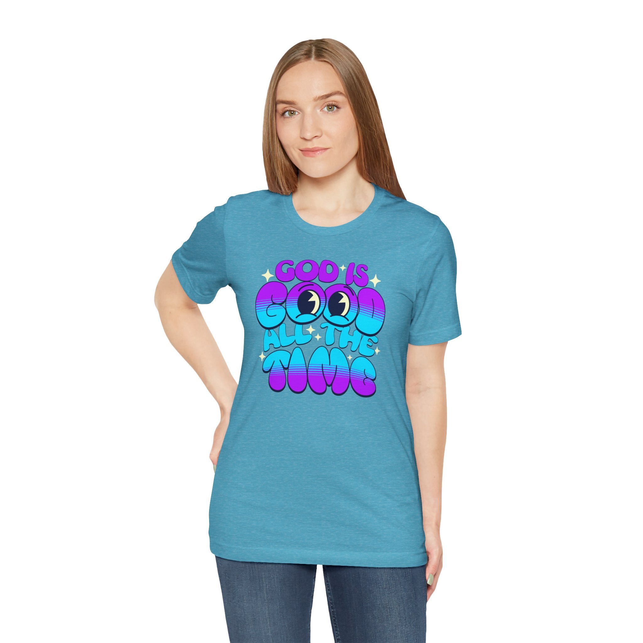 God Is Good All The Time T-Shirt | Retro Bubble Faith Tee | Cr8tive Designs