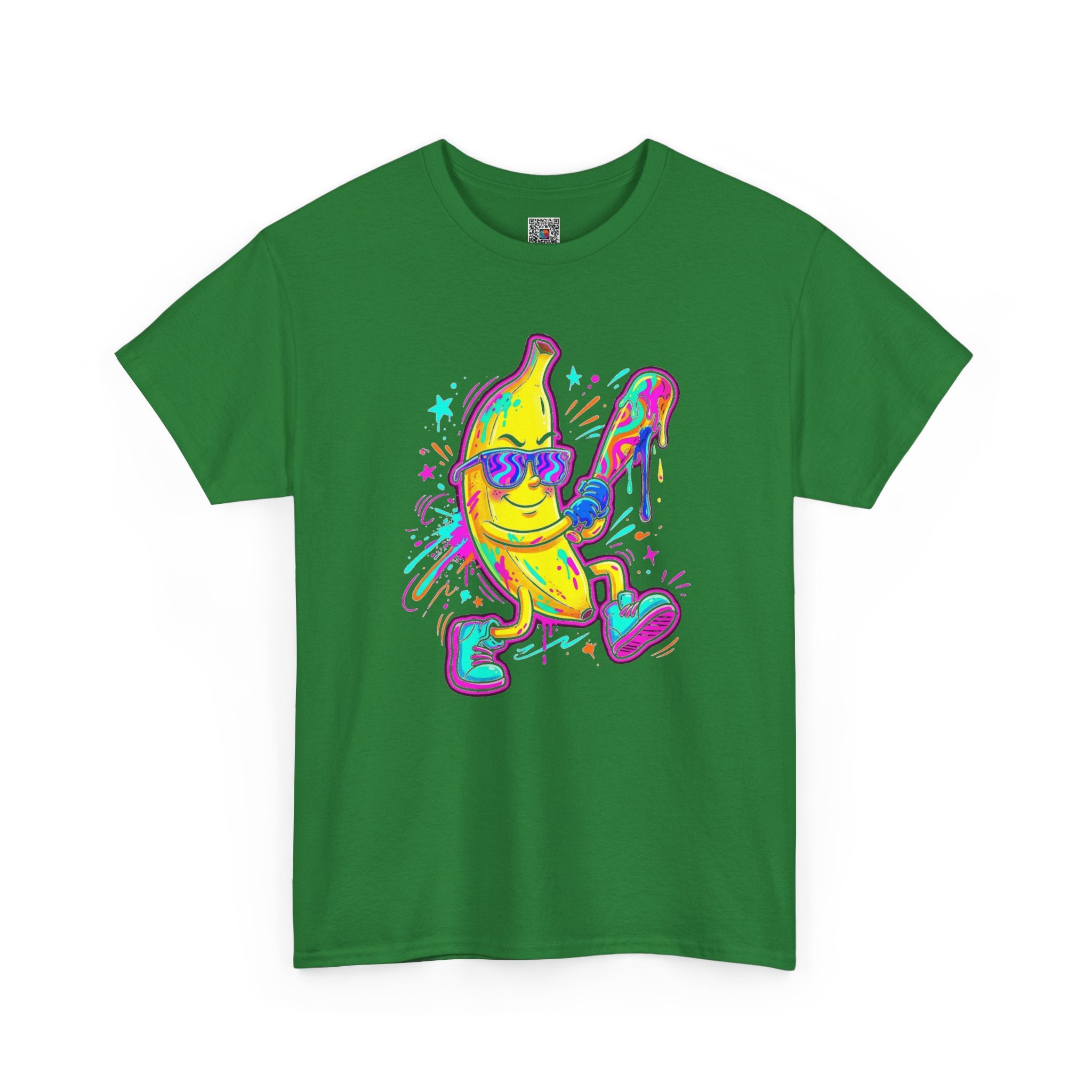 Banana Baseball Graphic T-Shirt | Neon Streetwear Tee | Cr8tive Designs