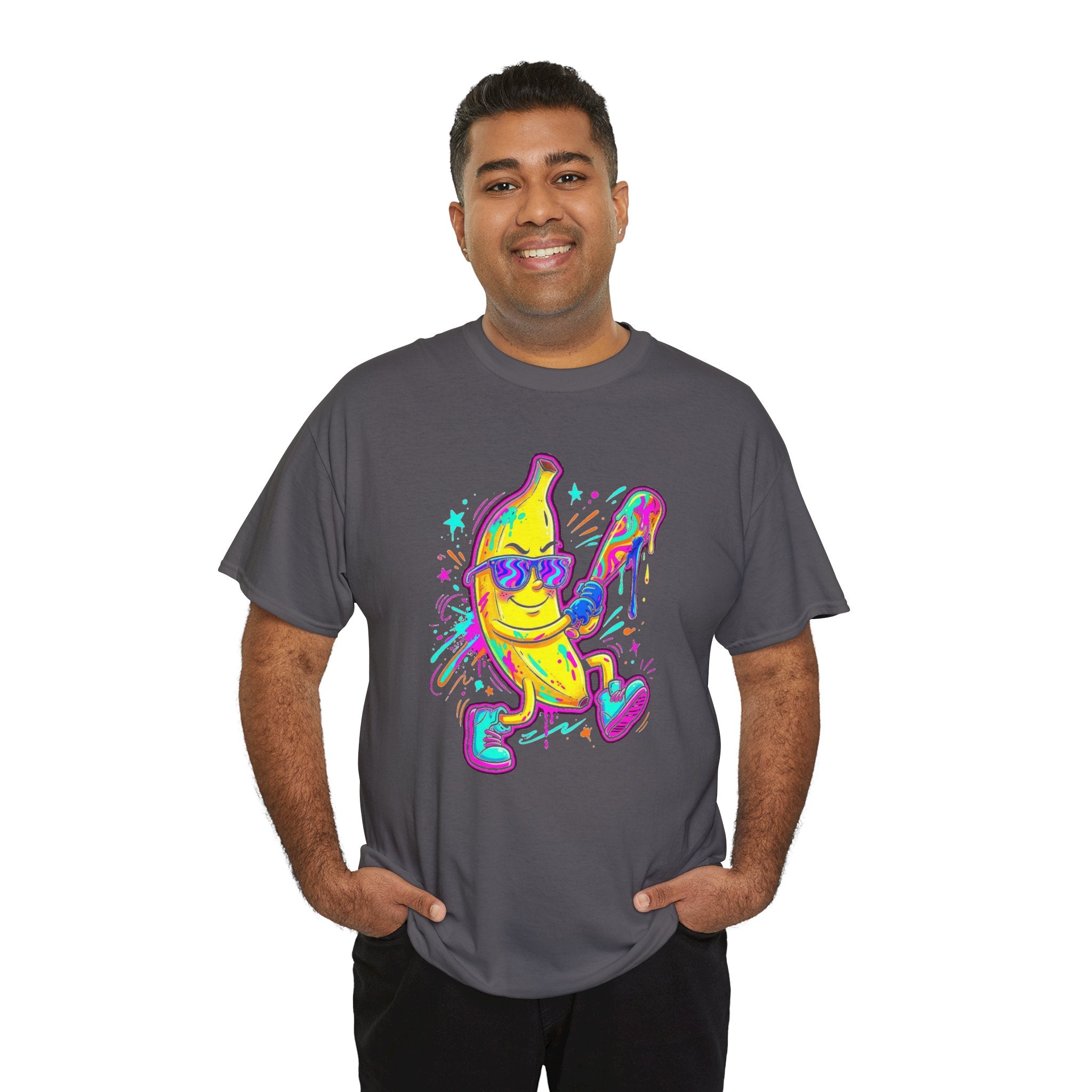 Banana Baseball Graphic T-Shirt | Neon Streetwear Tee | Cr8tive Designs