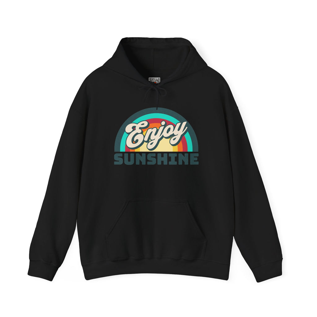 Enjoy Sunshine | Colorful Retro Rainbow Hoodie | Cr8tive Designs