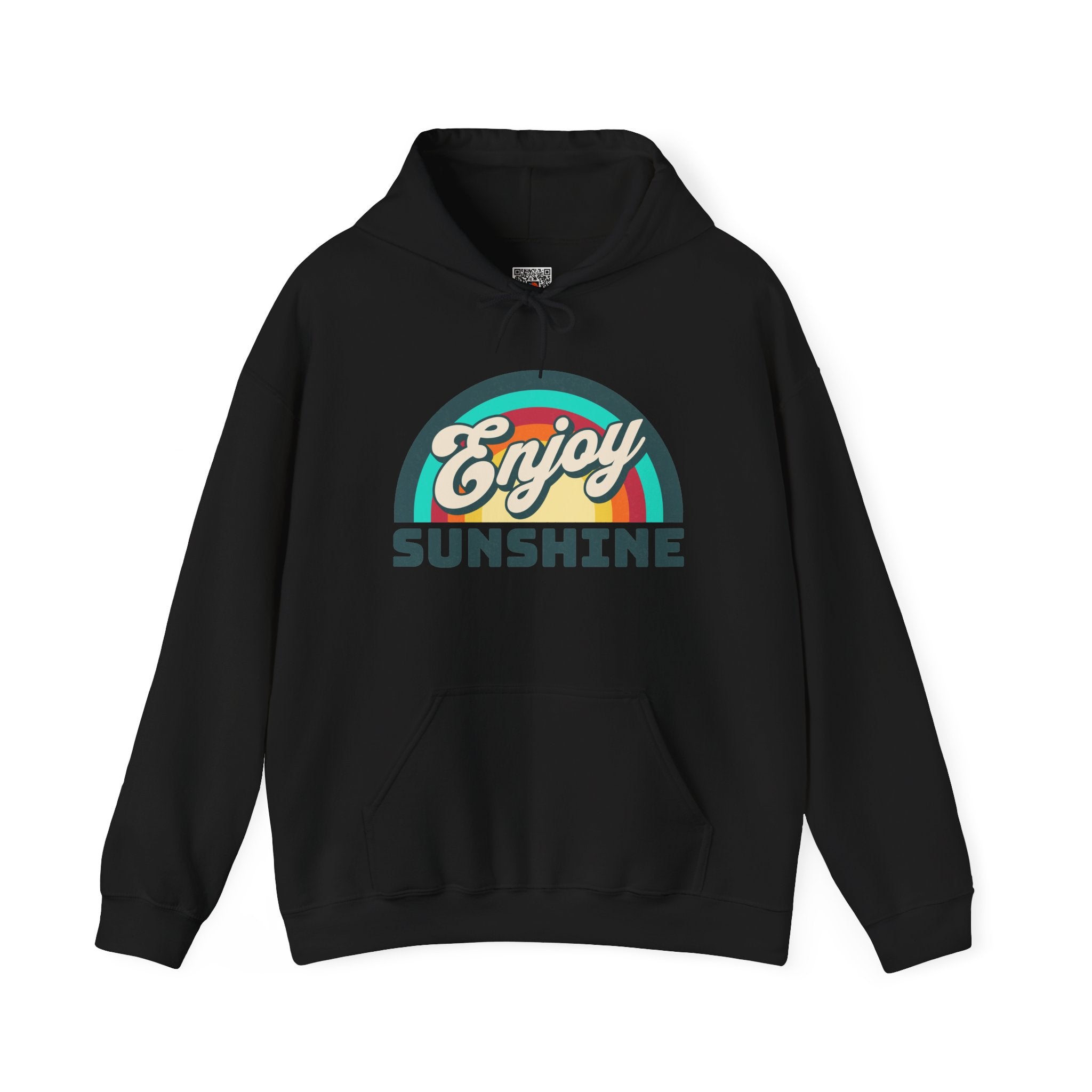 Enjoy Sunshine | Colorful Retro Rainbow Hoodie | Cr8tive Designs