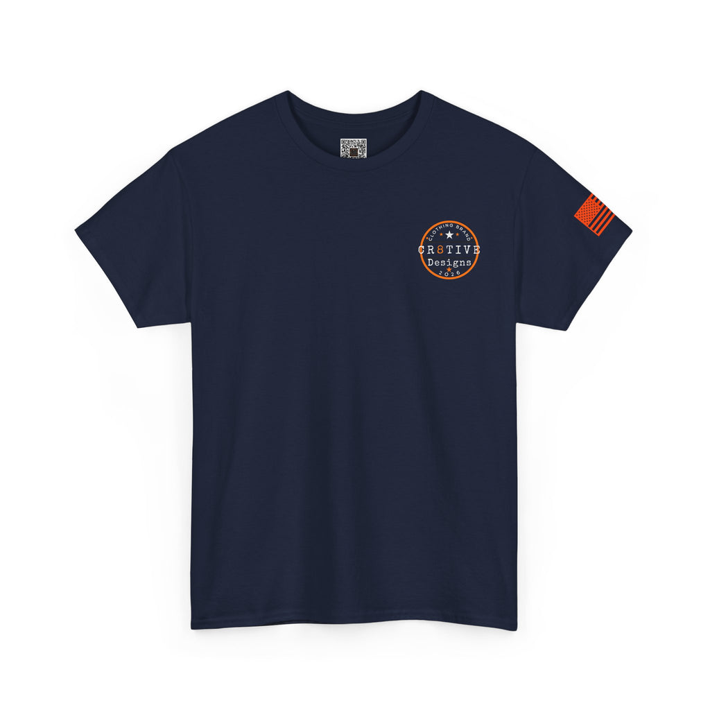 Orange Logo Badge Graphic Tee/Cr8tive Designs