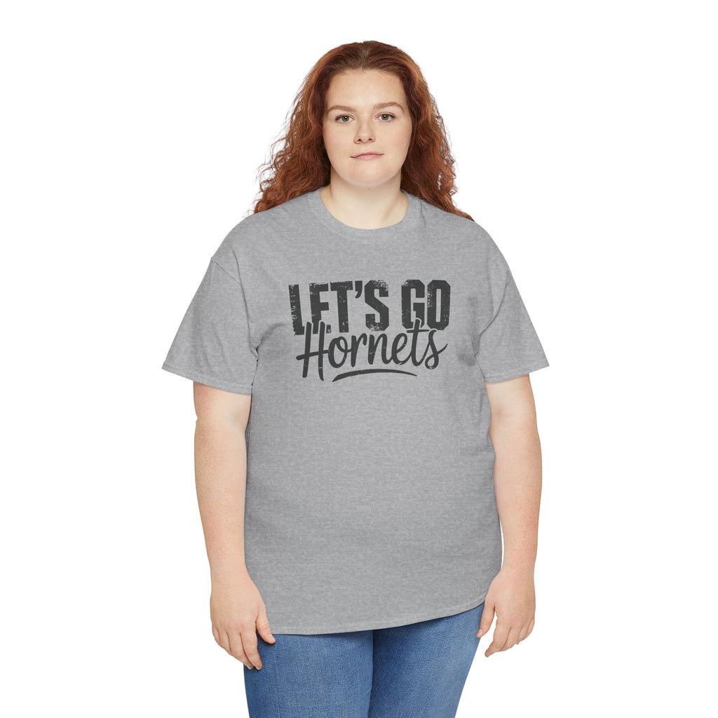 Let's Go Hornets Adult Graphic T-Shirt | School Spirit Mascot Tee | Cr8tive Designs