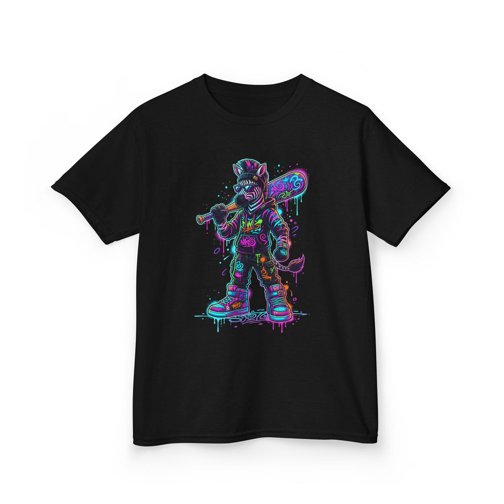 Kids Tee | Neon Zebra Street Warrior Graphic Tee | Cr8tive Designs