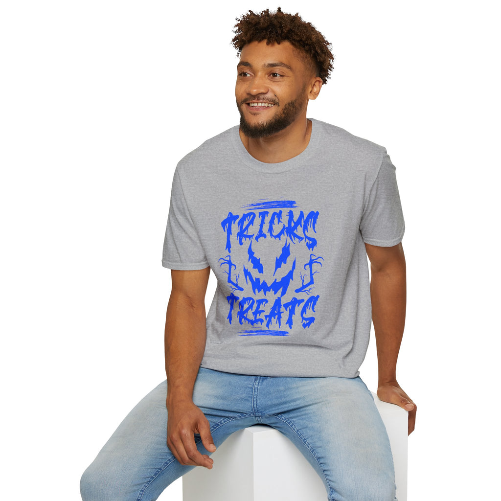 Tricks & Treats Halloween T‑Shirt | Spooky Jack-O'-Lantern Graphic Tee | Cr8tive Designs
