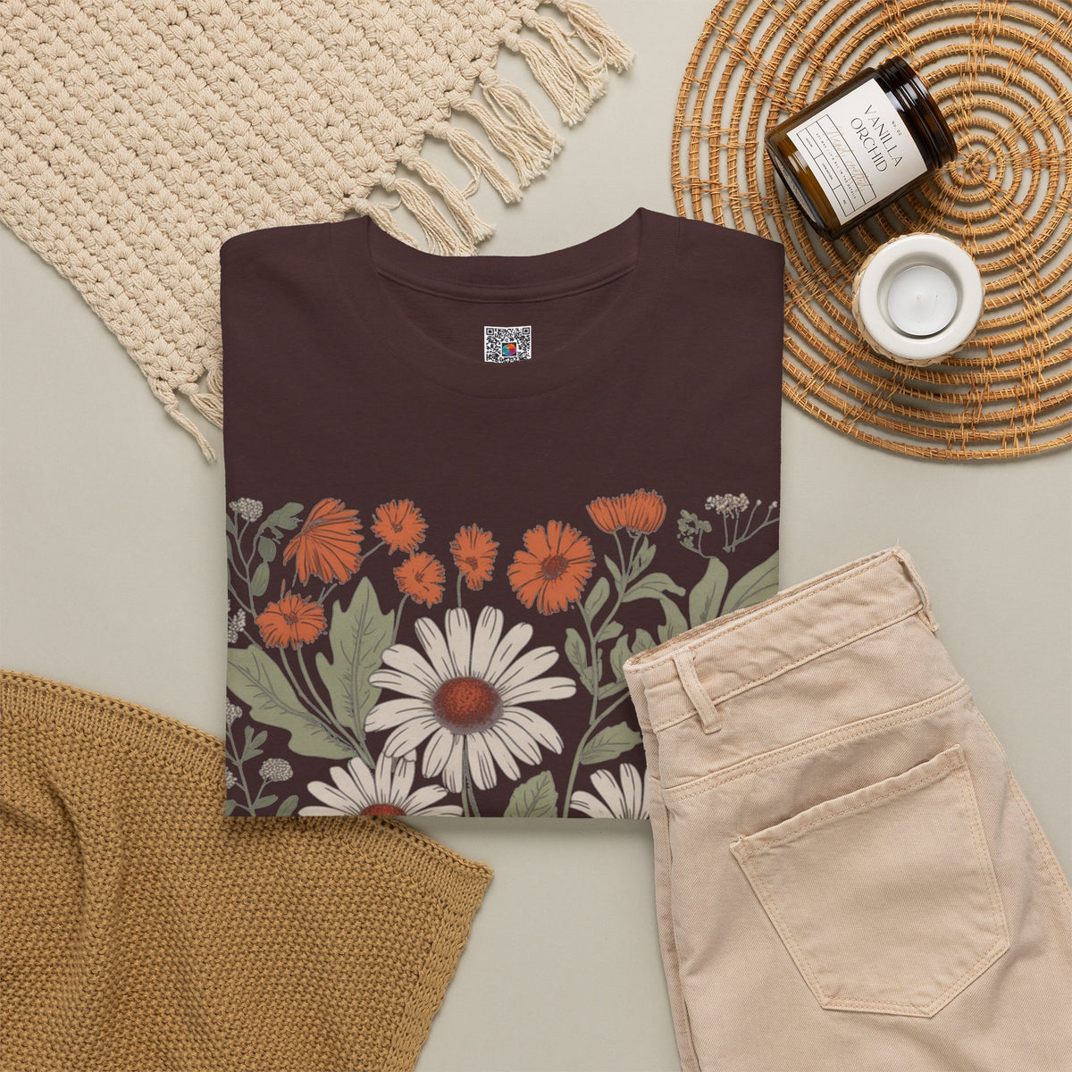 Vintage Floral Pumpkin Tee | Cottagecore Autumn Botanical Graphic T-Shirt | Cr8tive Designs