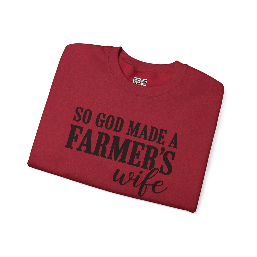 So God Made A Farmer's Wife Sweatshirt | Country Farmhouse Crewneck | Cr8tive Designs