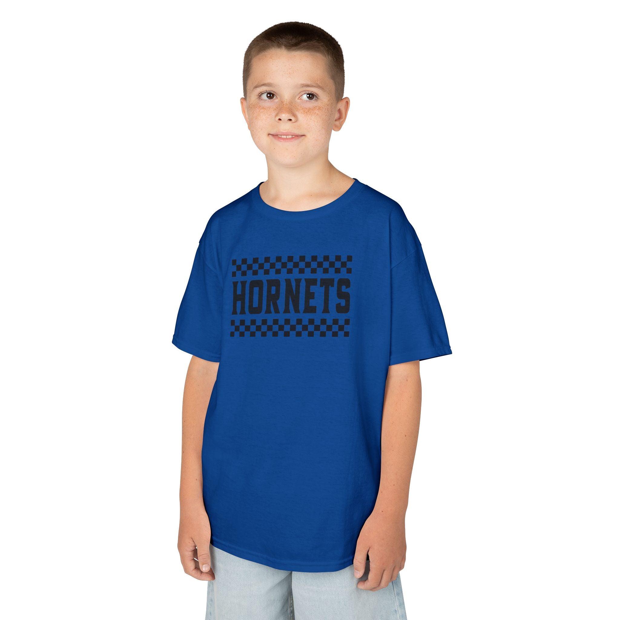 Checkered Hornets Youth T-Shirt | School Spirit Mascot Tee | Cr8tive Designs