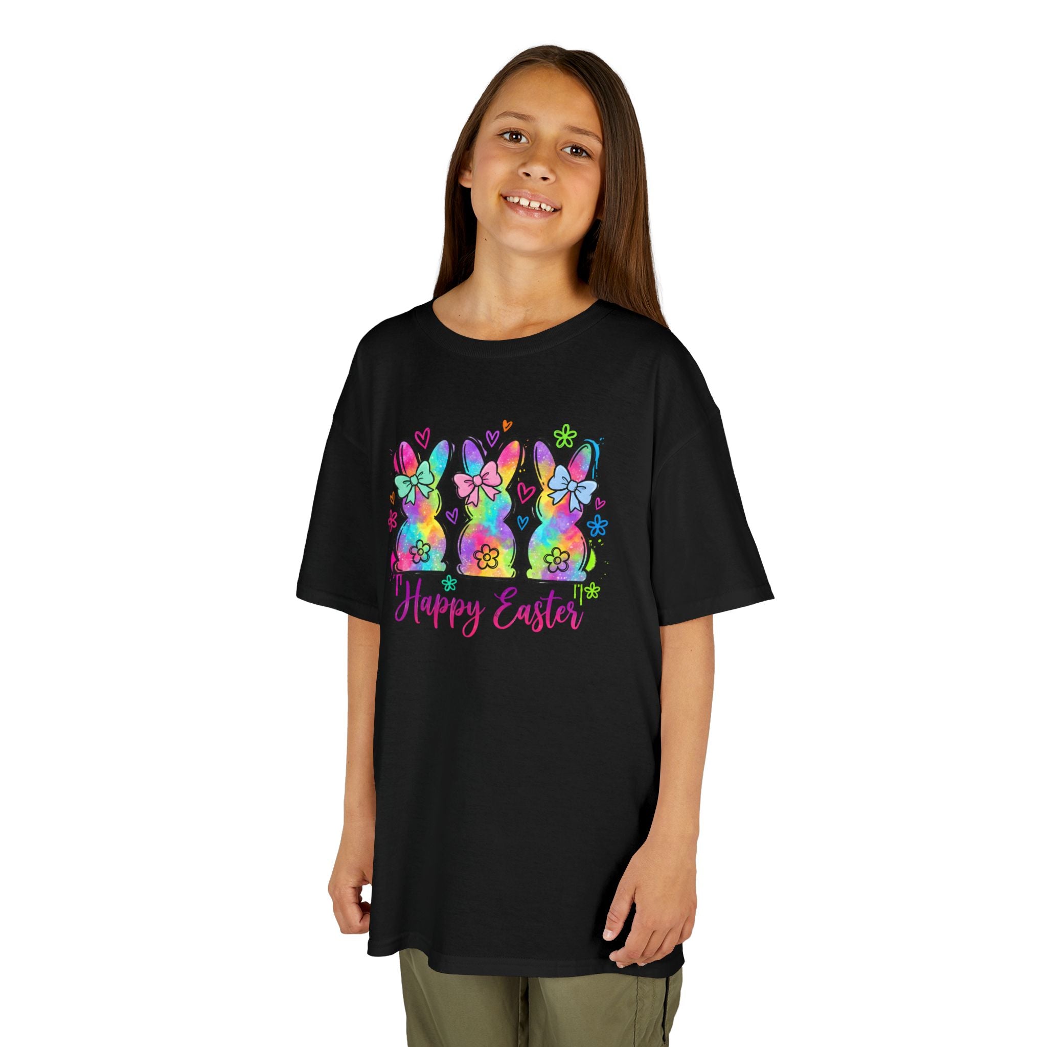 Colorful Tie-Dye Bunnies Kids T-Shirt