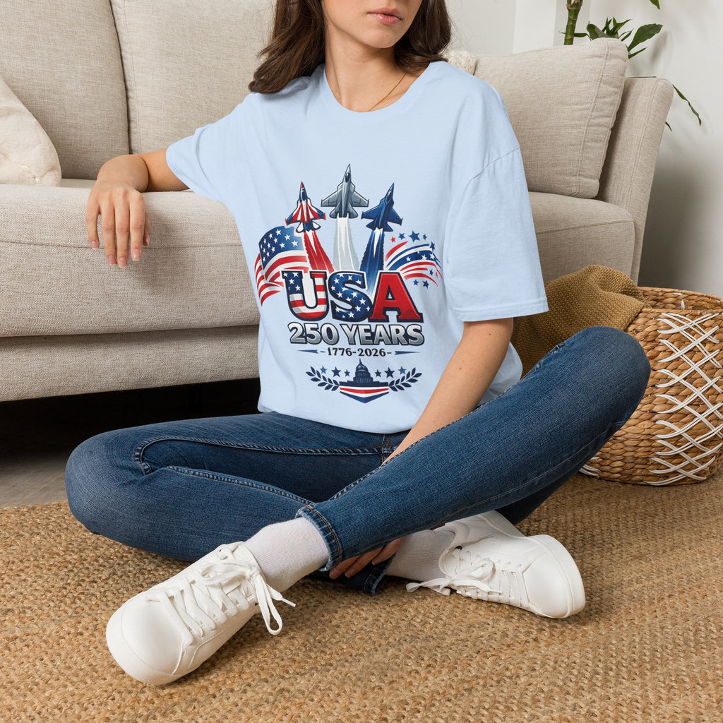 USA 250 Years | Patriotic Jet & American Flag Design | Cr8tive Designs