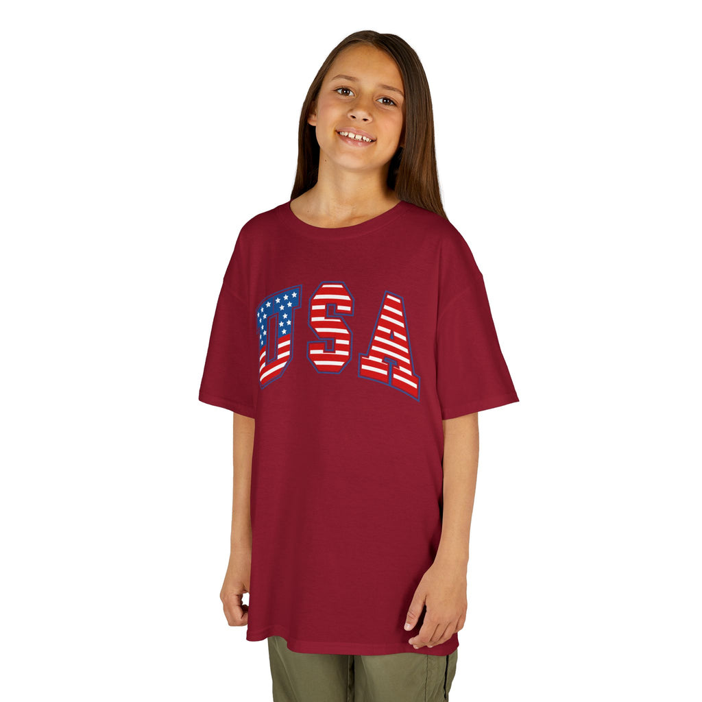 Kids USA Flag Tee | Patriotic Front and Back Design | Cr8tive Designs