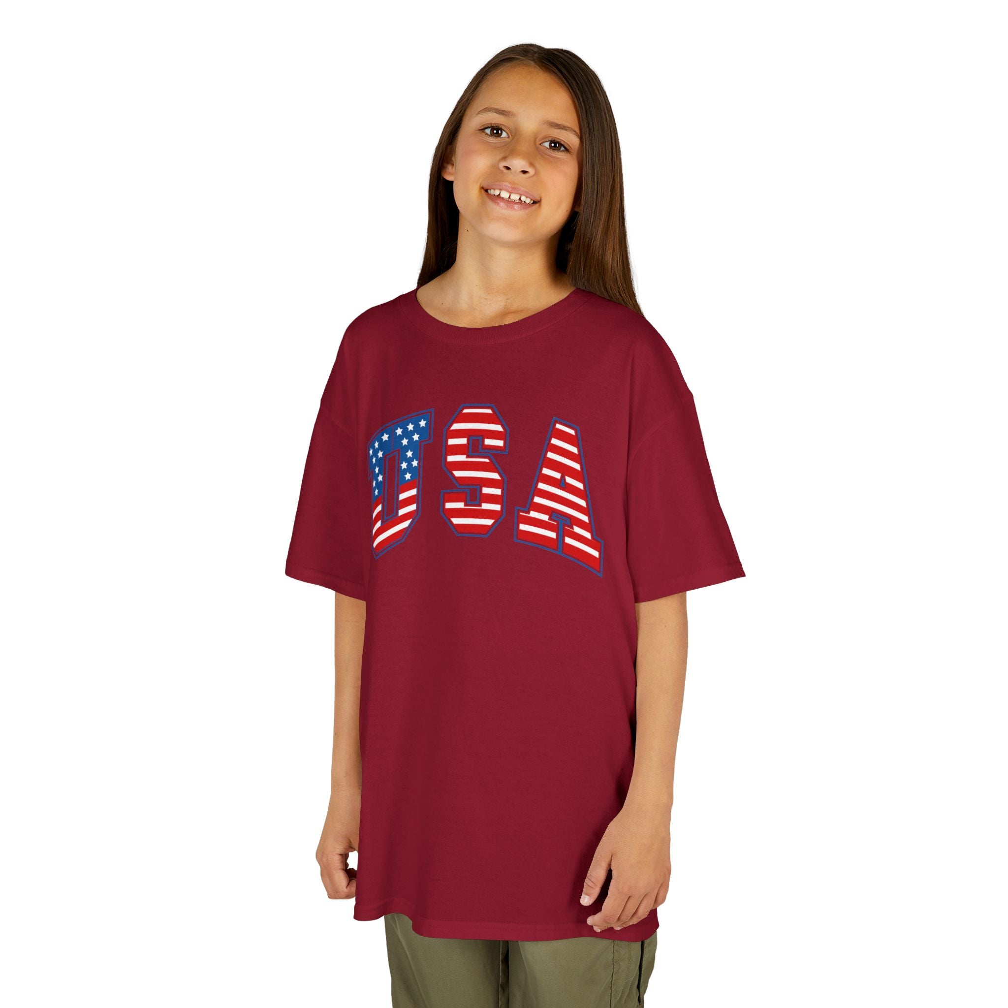 Kids USA Flag Tee | Patriotic Front and Back Design | Cr8tive Designs