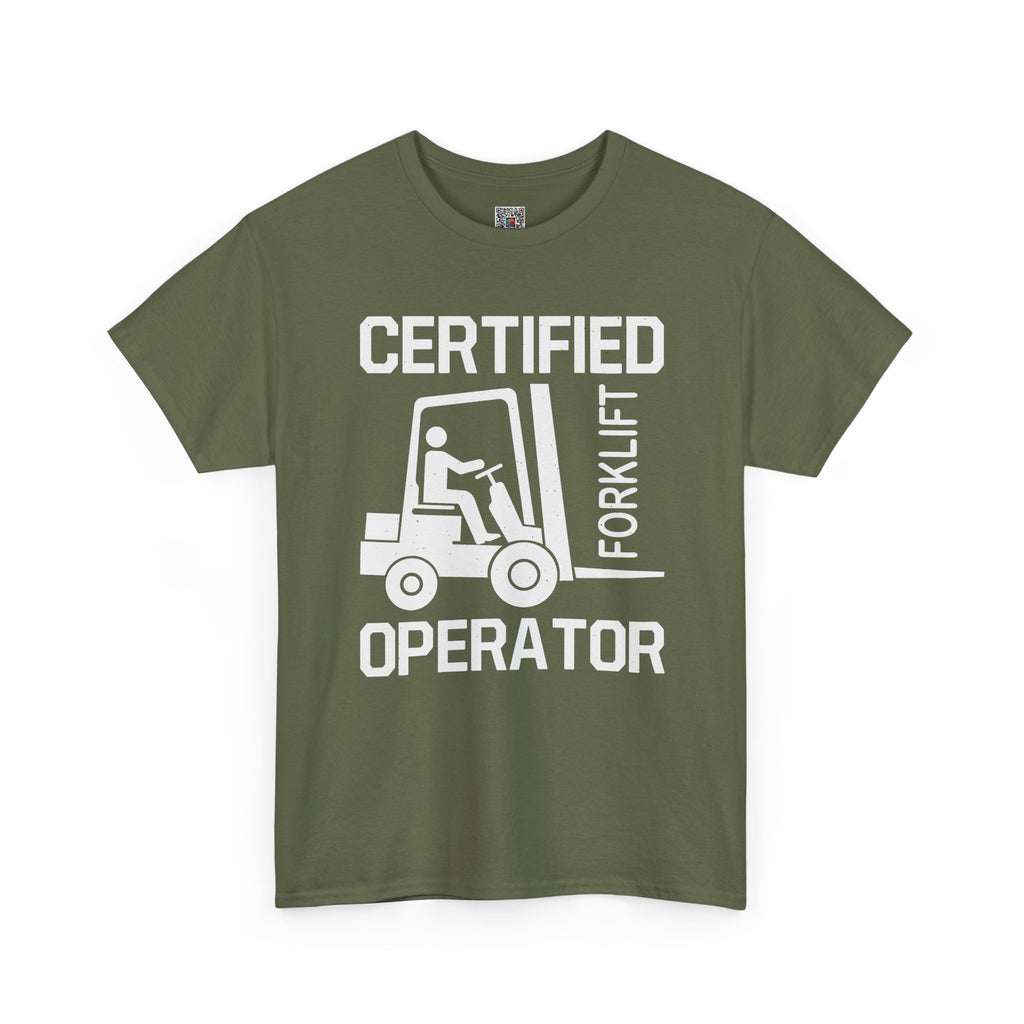 Certified Forklift Operator T-Shirt – Funny Warehouse Worker Tee | Industrial Humor Shirt | Cr8tive Designs