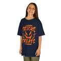 Kids Halloween Tee | 'Tricks & Treats' Spooky Jack-O'-Lantern Graphic | Cr8tive Designs