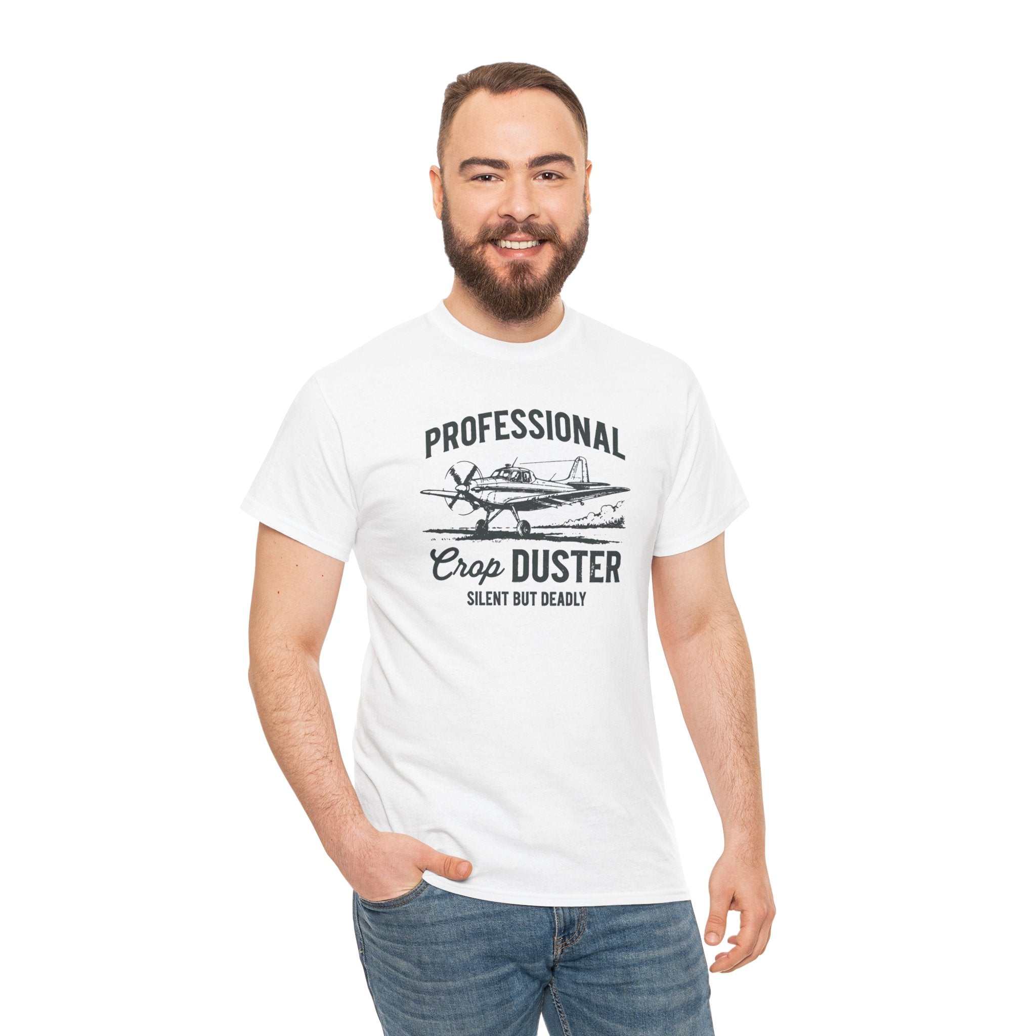 Professional Crop Duster T-Shirt | Funny Airplane Humor Dad Joke Tee | Cr8tive Designs