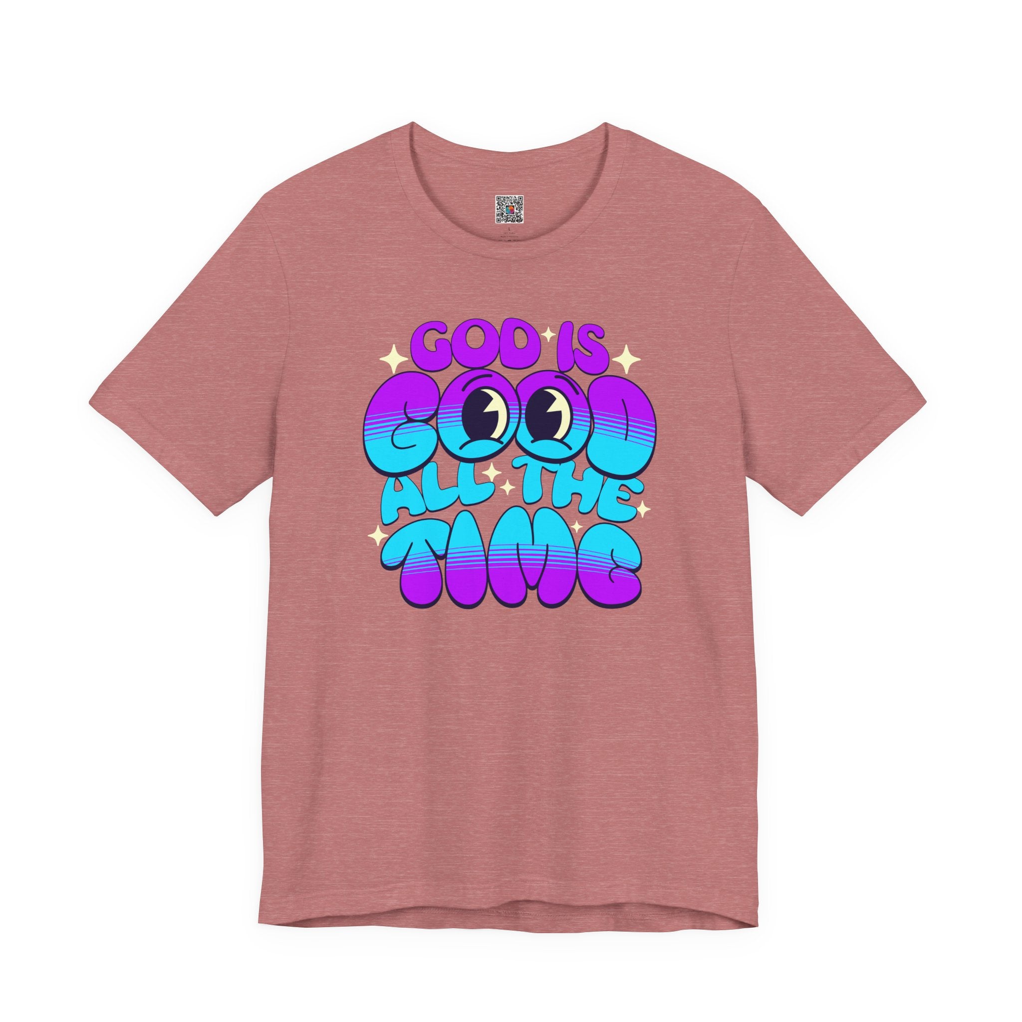 God Is Good All The Time T-Shirt | Retro Bubble Faith Tee | Cr8tive Designs
