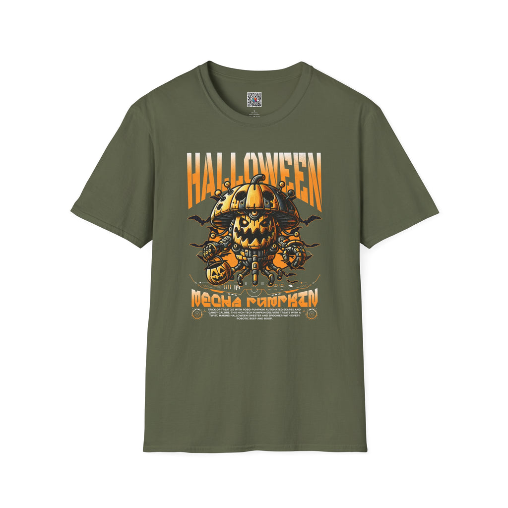 Pumpkin Halloween Tee | Retro Robot Jack-O’-Lantern Shirt | Cr8tive Designs