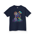 Kids Skateboard Neon Bear T-Shirt | Retro Glow Skateboarding Tee | Cr8tive Designs
