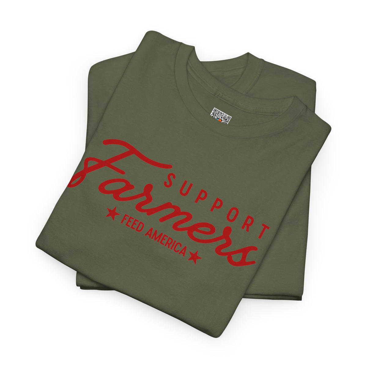 Support Farmers Feed America T-Shirt | Patriotic Agriculture Graphic Tee | Cr8tive Designs