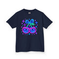 Kids T-Shirt | Neon Halloween Jack-O’-Lantern Cherries Graphic | Cr8tive Designs
